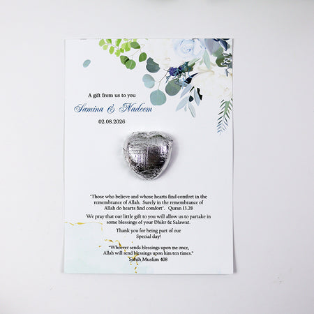 Floral Flat A6 Favour Cards FV123 – Add Your Own Chocolate Treat