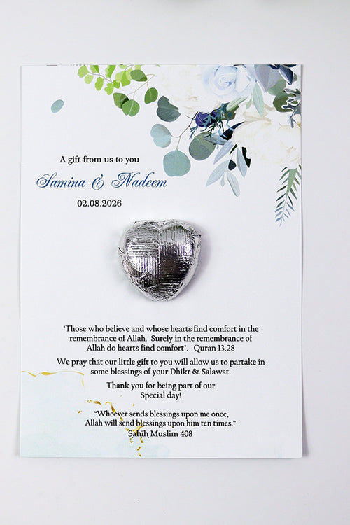 Load image into Gallery viewer, Floral Flat A6 Favour Cards FV123 – Add Your Own Chocolate Treat
