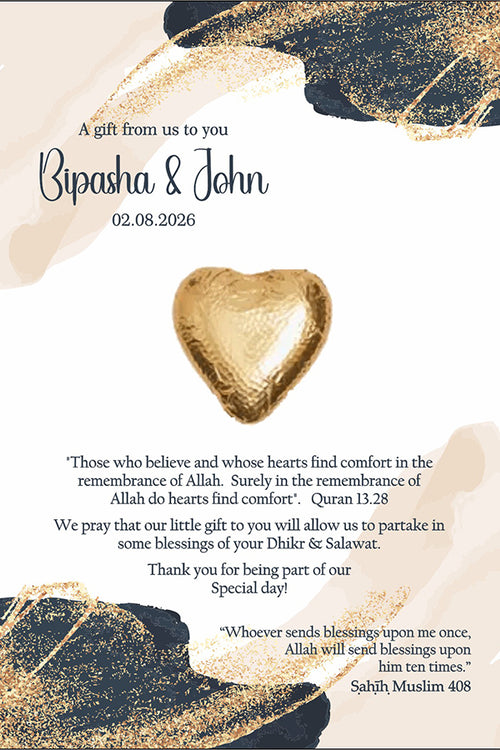 Load image into Gallery viewer, Marble Flat A6 Favour Cards FV124 – Add Your Own Chocolate Treat

