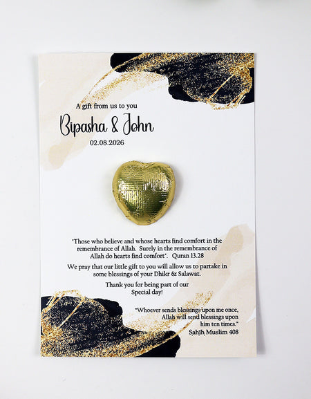 Marble Flat A6 Favour Cards FV124 – Add Your Own Chocolate Treat