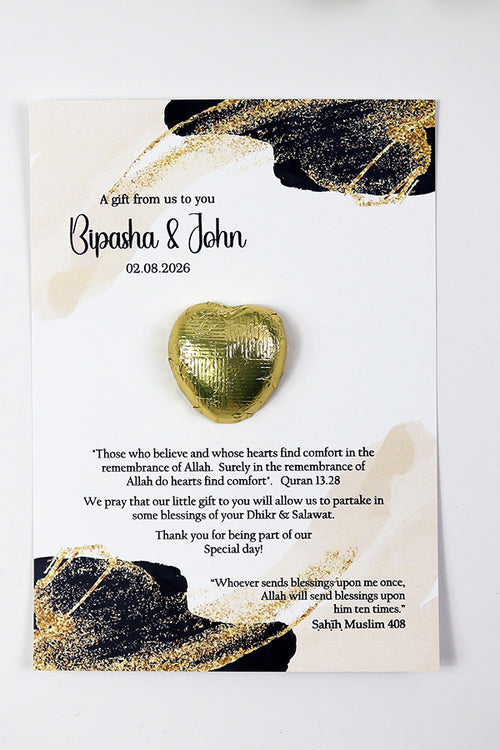 Load image into Gallery viewer, Marble Flat A6 Favour Cards FV124 – Add Your Own Chocolate Treat
