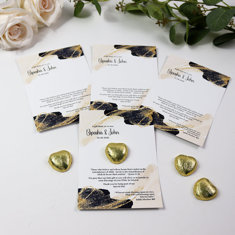 Marble Flat A6 Favour Cards FV124 – Add Your Own Chocolate Treat