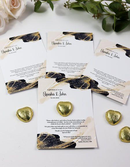 Marble Flat A6 Favour Cards FV124 – Add Your Own Chocolate Treat