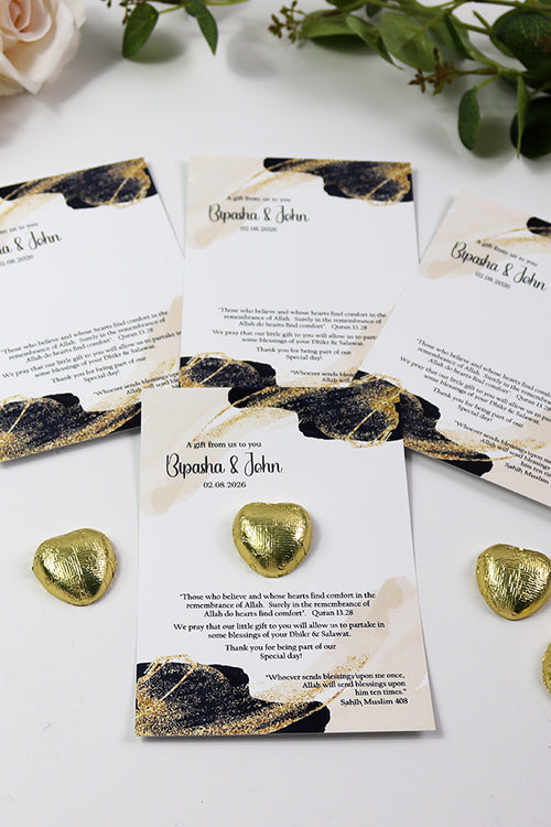 Load image into Gallery viewer, Marble Flat A6 Favour Cards FV124 – Add Your Own Chocolate Treat
