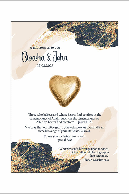 Load image into Gallery viewer, Marble Flat A6 Favour Cards FV124 – Add Your Own Chocolate Treat
