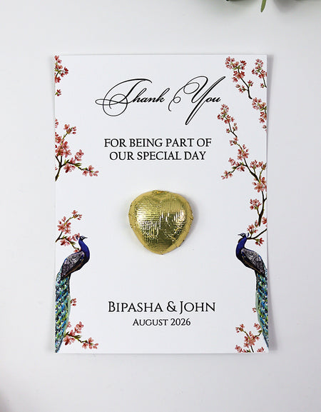 Floral Flat A6 Favour Cards FV126 – Add Your Own Chocolate Treat