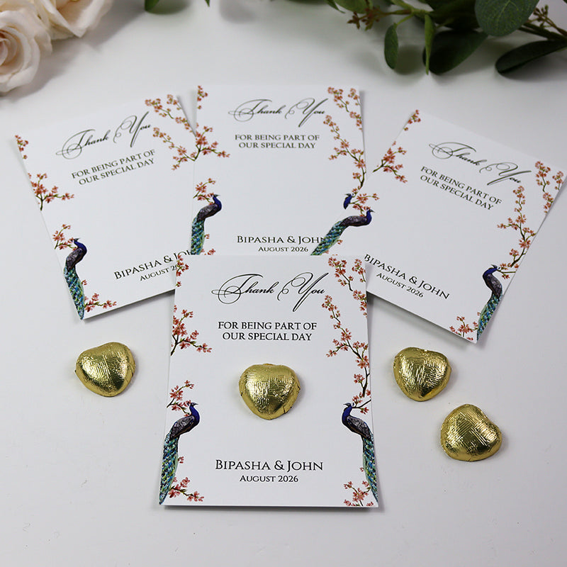 Floral Flat A6 Favour Cards FV126 – Add Your Own Chocolate Treat