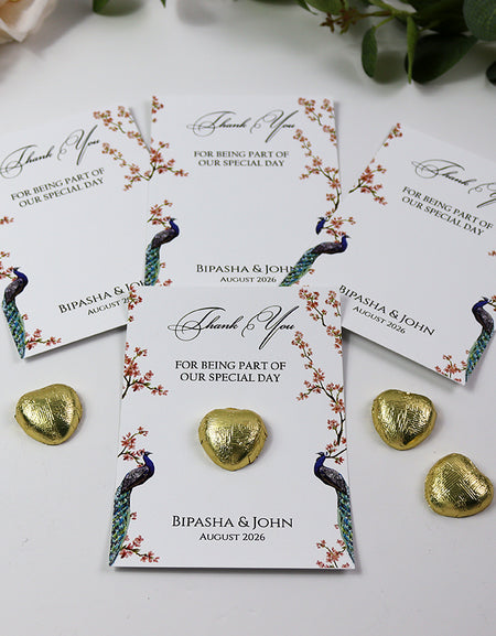 Floral Flat A6 Favour Cards FV126 – Add Your Own Chocolate Treat