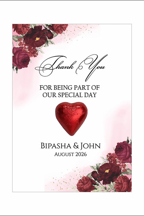 Load image into Gallery viewer, Floral Flat A6 Favour Cards FV127 – Add Your Own Chocolate Treat
