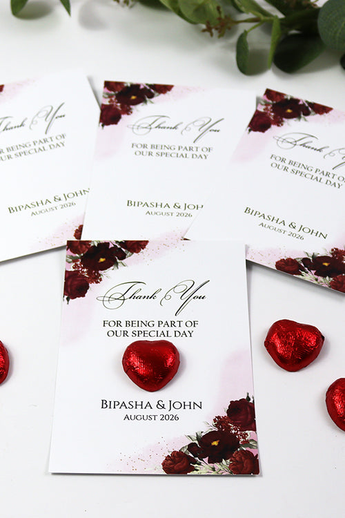 Load image into Gallery viewer, Floral Flat A6 Favour Cards FV127 – Add Your Own Chocolate Treat
