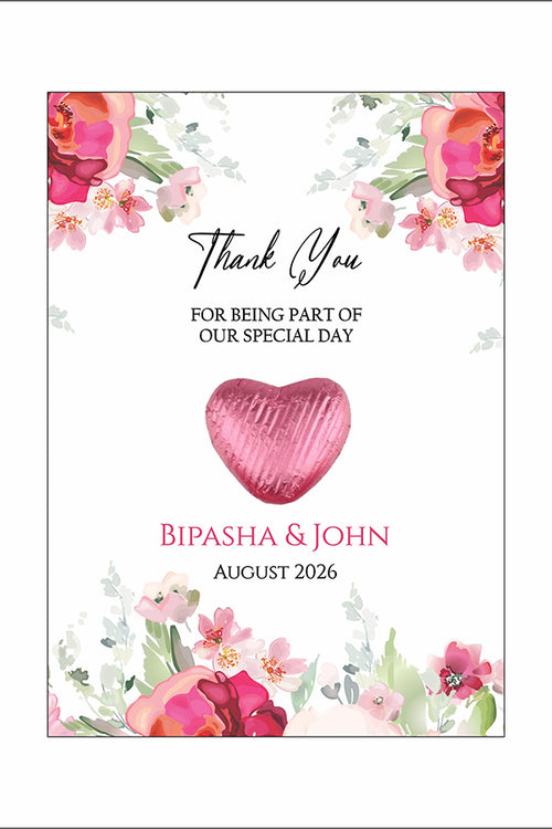 Load image into Gallery viewer, Floral Flat A6 Favour Cards FV129 – Add Your Own Chocolate Treat
