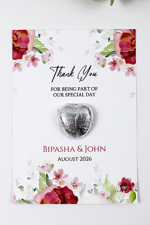 Load image into Gallery viewer, Floral Flat A6 Favour Cards FV129 – Add Your Own Chocolate Treat
