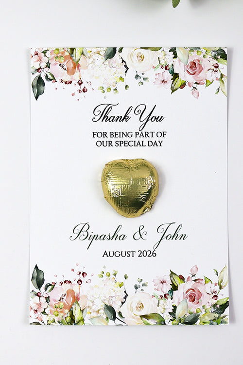 Load image into Gallery viewer, Floral Flat A6 Favour Cards FV130 – Add Your Own Chocolate Treat
