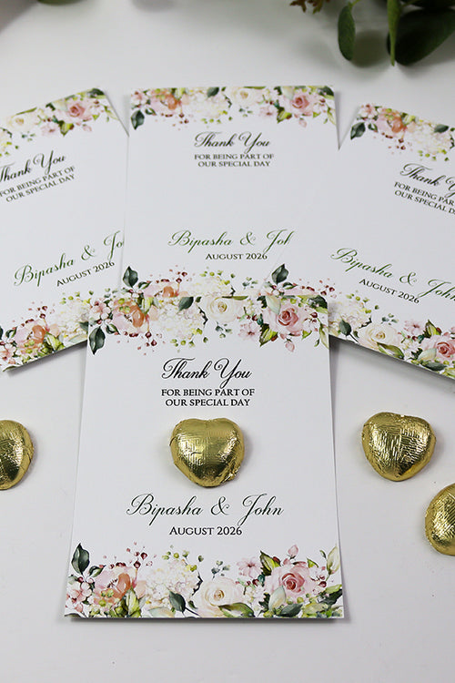 Load image into Gallery viewer, Floral Flat A6 Favour Cards FV130 – Add Your Own Chocolate Treat
