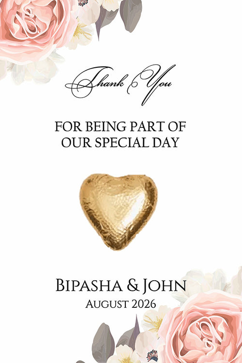 Load image into Gallery viewer, Floral Flat A6 Favour Cards FV131 – Add Your Own Chocolate Treat
