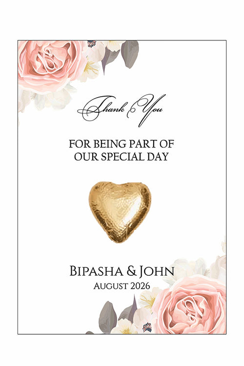 Load image into Gallery viewer, Floral Flat A6 Favour Cards FV131 – Add Your Own Chocolate Treat
