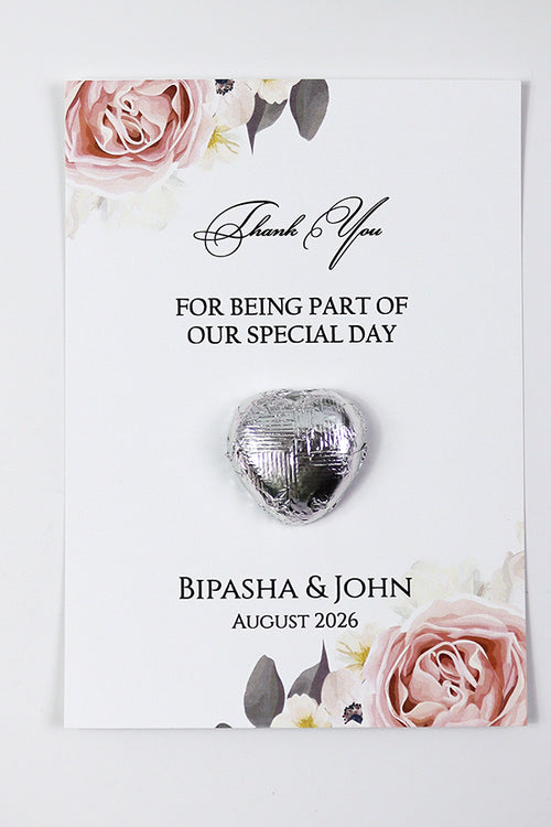 Load image into Gallery viewer, Floral Flat A6 Favour Cards FV131 – Add Your Own Chocolate Treat
