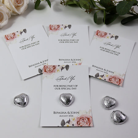 Floral Flat A6 Favour Cards FV131 – Add Your Own Chocolate Treat