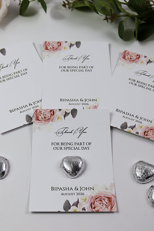 Load image into Gallery viewer, Floral Flat A6 Favour Cards FV131 – Add Your Own Chocolate Treat
