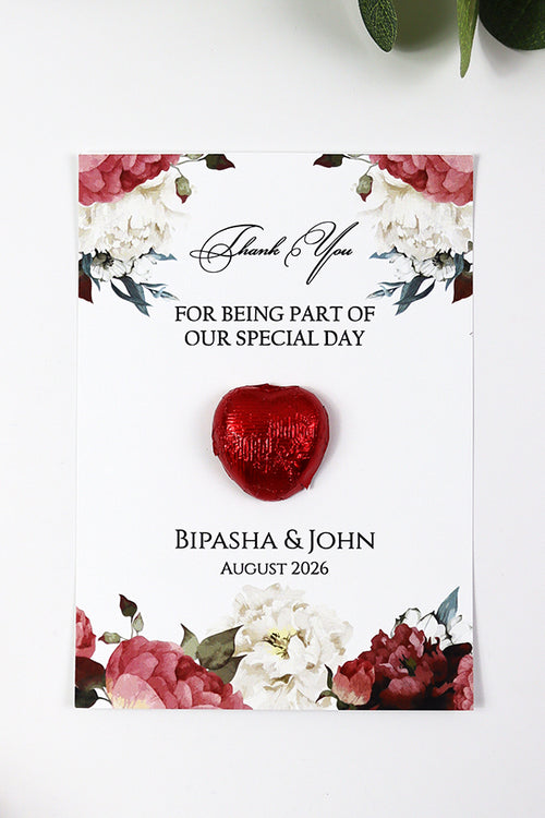 Load image into Gallery viewer, Floral Flat A6 Favour Cards FV132 – Add Your Own Chocolate Treat

