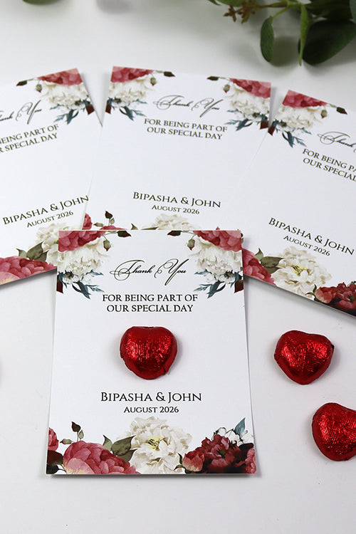 Load image into Gallery viewer, Floral Flat A6 Favour Cards FV132 – Add Your Own Chocolate Treat
