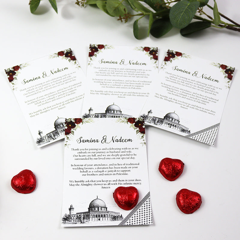 Palestine Floral Flat A6 Favour Cards FV133 – Add Your Own Chocolate Treat