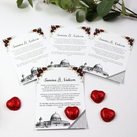 Palestine Floral Flat A6 Favour Cards FV133 – Add Your Own Chocolate Treat