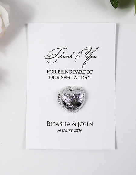 Flat A6 Favour Cards FV135 – Add Your Own Chocolate Treat