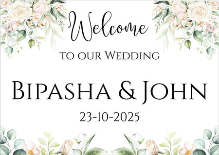 Reception Party Welcome Sign Board for Wedding