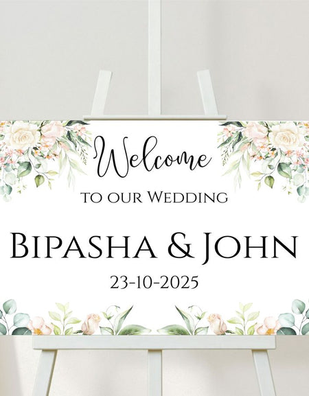 Wedding Welcome Board for Wedding Reception Party