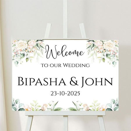 Wedding Welcome Board for Wedding Reception Party