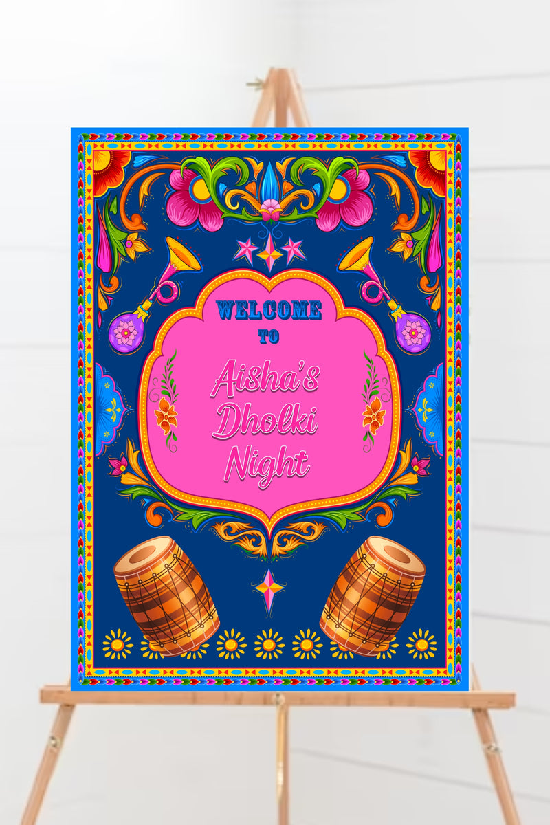 Dolkhi Welcome Sign Board with Band Baja Baraat