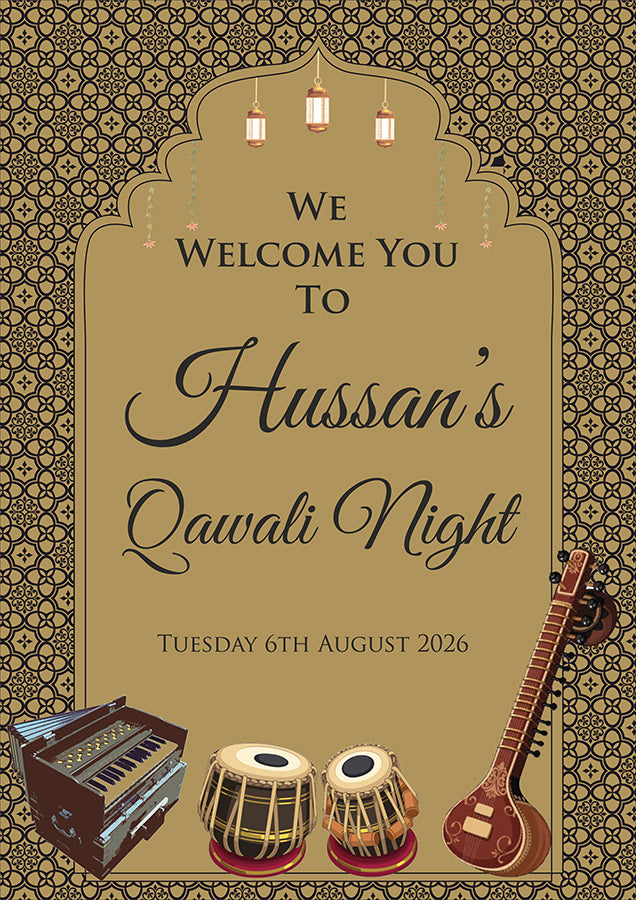 Qawwali Poster 2044 – A1 Mounted Welcome Poster