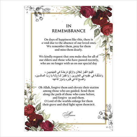 Close-up of the personalized text on the 2052 Remembrance Sign, allowing couples to customize the message with names or heartfelt words for their loved ones