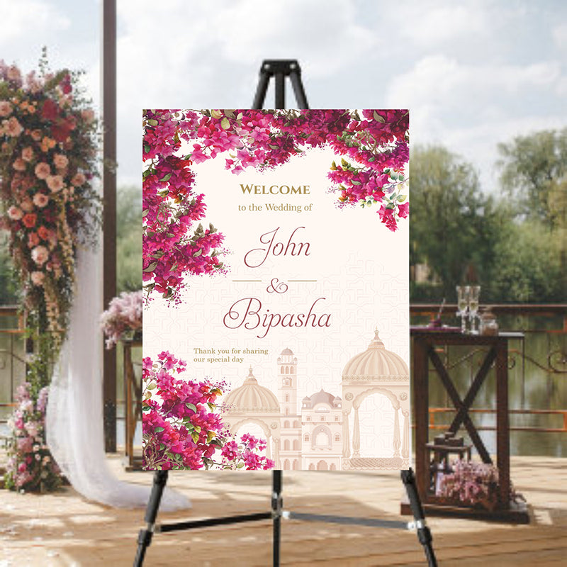 2060 Portrait Personalised Wedding Welcome Poster – A1 Welcome