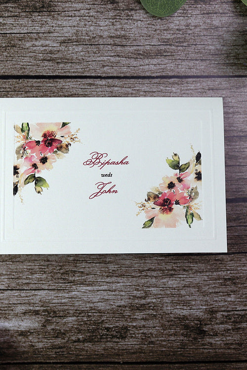Load image into Gallery viewer, Panache 2153D Pink Floral Personalised Invitation
