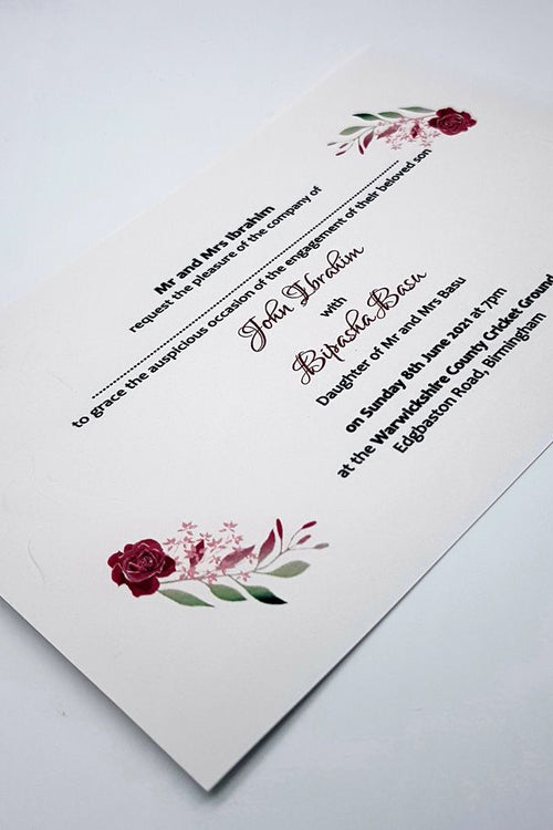 Load image into Gallery viewer, Panache 5111 - 102 Floral embossed Invitation

