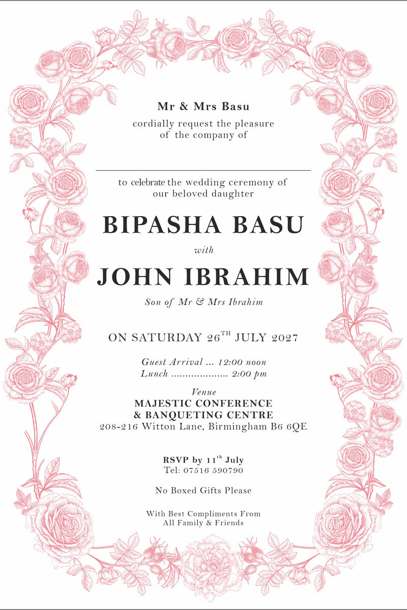 ABC 1300 Floral A5 Invitation