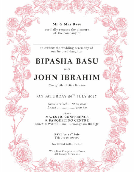 ABC 1300 Floral A5 Invitation
