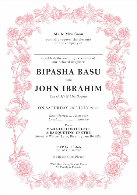 ABC 1300 Floral A5 Invitation