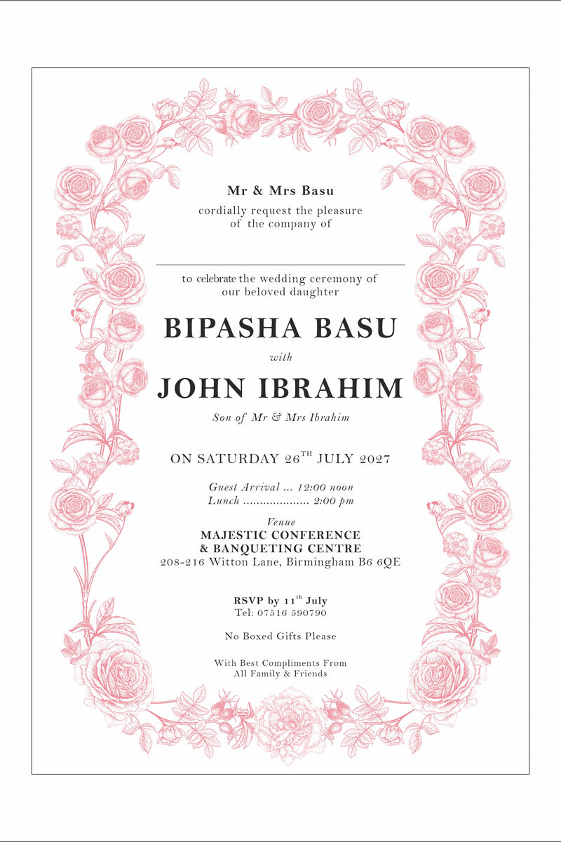 ABC 1300 Floral A5 Invitation