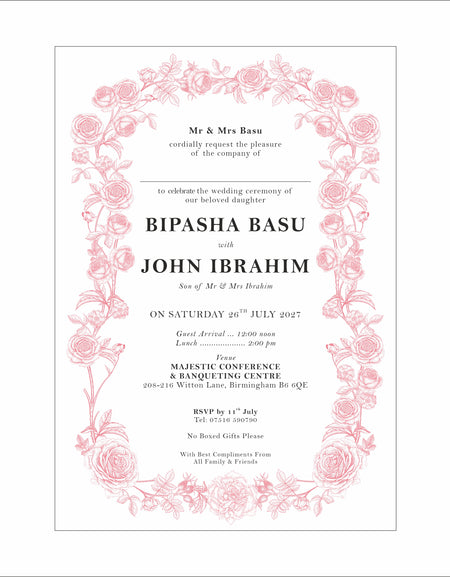 ABC 1300 Floral A5 Invitation