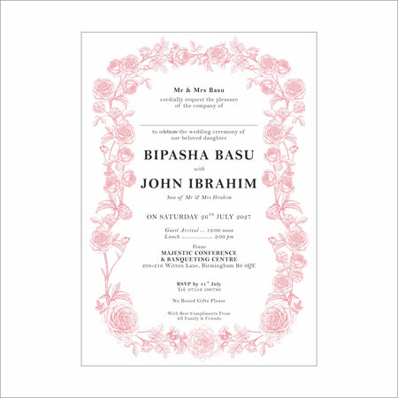 ABC 1300 Floral A5 Invitation