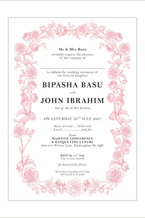 Load image into Gallery viewer, ABC 1300 Floral A5 Invitation
