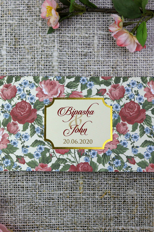 Load image into Gallery viewer, Multicolored Traditional Floral Invitation - ABC 371
