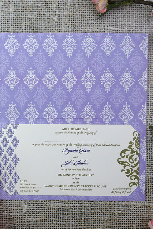 Load image into Gallery viewer, Blue, grey and Silver custom wedding invitation ABC 753
