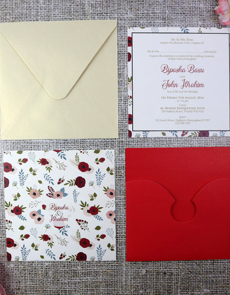 Pretty Poppy Invitation - ABC 962
