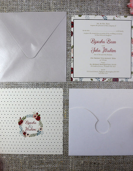 Spotty Poppy Invitation ABC 963