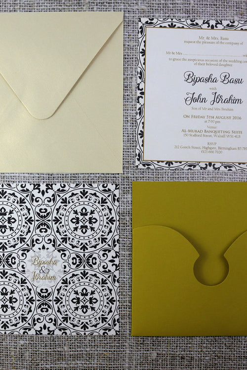 Load image into Gallery viewer, Eccentric Yellow Pocket Invitation ABC 964
