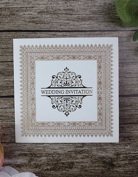 ABC 334 WI Oyster white invitation